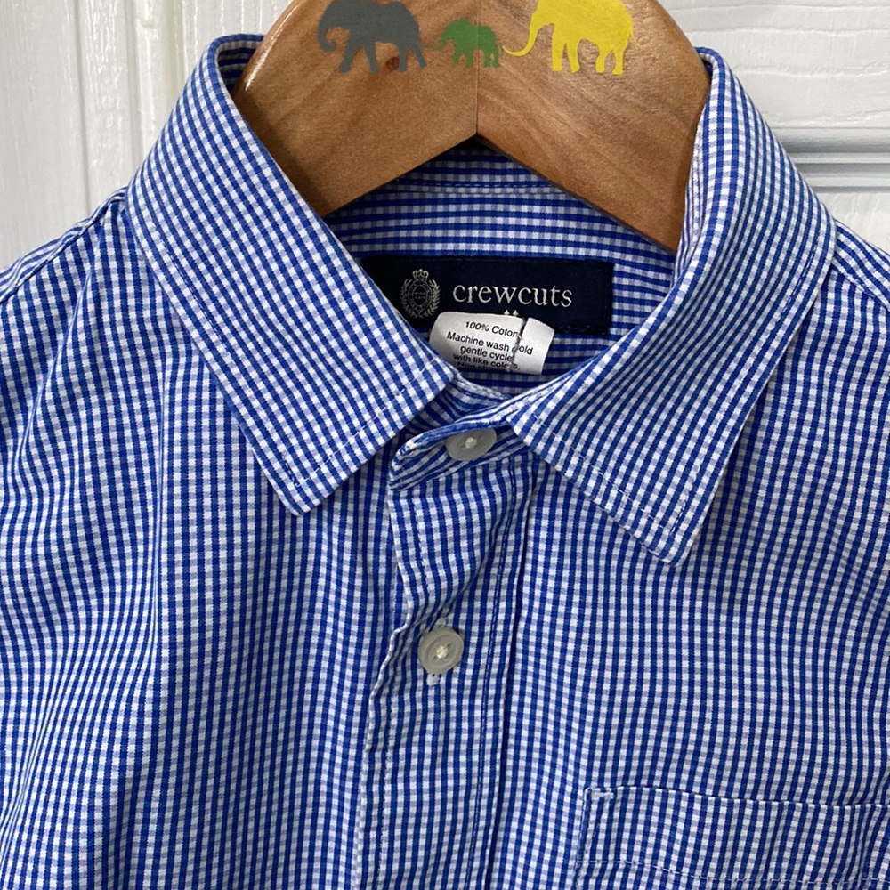Boy’s J.Crew Crewcuts Dress Shirt Sz 4/5 - Picture 2 of 4